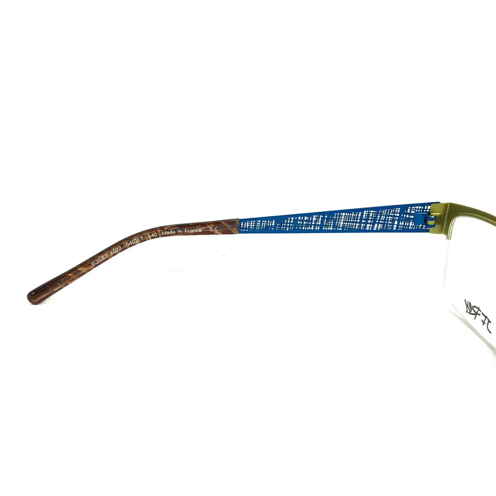 J.F. Rey Eyeglasses Frames JF2587 4022 Green Blue Lime Webbed Woven 54-17-140